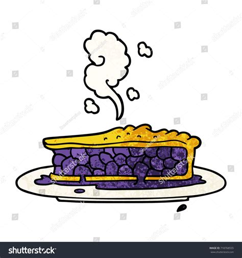 Cartoon Blueberry Pie Stock Illustration 718768555