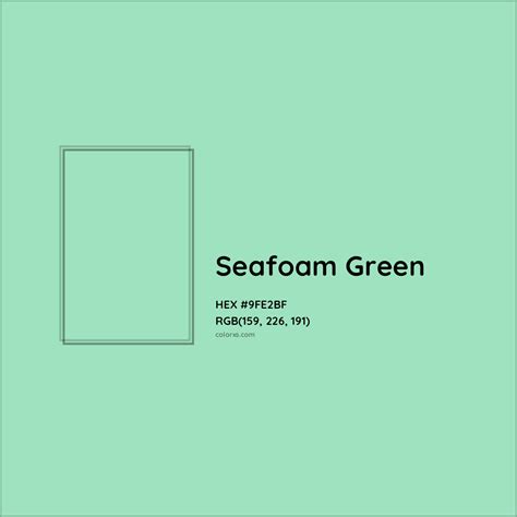 About Seafoam Green - Color codes, similar colors and paints - colorxs.com