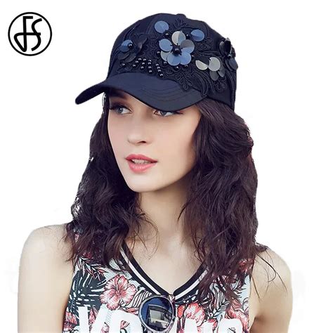 FS Black Champagne Casual Sequins Baseball Cap For Women Caps Fashion ...