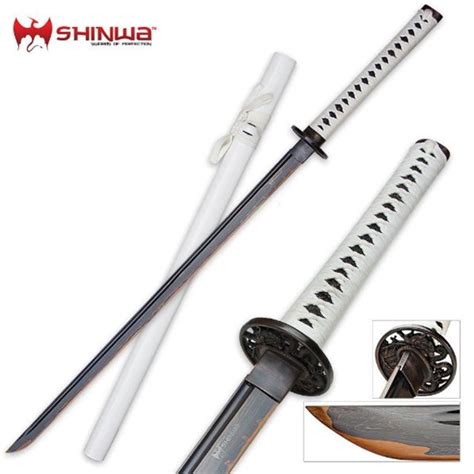 Shinwa White Knight Ninja Katana Sword Damascus For Sale | All Ninja Gear: Largest Selection of ...