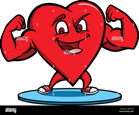 Strong Heart- A Cartoon Illustration of a Strong Heart Stock Vector ...