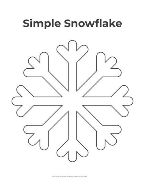 Simple Snowflake Pattern - Free Printable