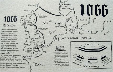 Battle of Hastings Hand Drawn Map - Etsy