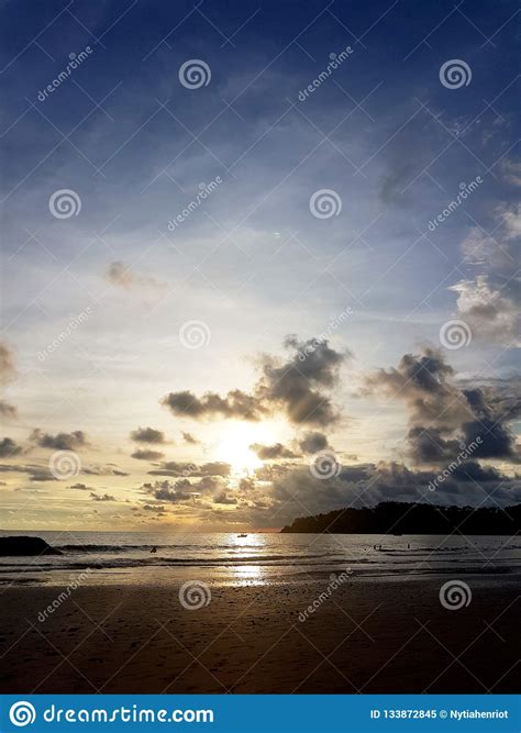 Tropical Sunset Inspiration View at Manuel Antonio Beach Stock Image - Image of centrale, manuel ...