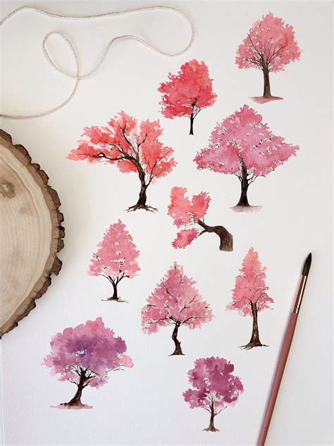 Sakura Tree Watercolor Painting in 2020 | Tree watercolor painting, Sakura painting, Tree art