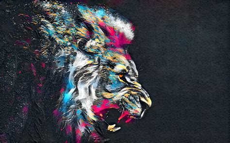 1920x1200 Abstract Artistic Colorful Lion 1080P Resolution HD 4k ...