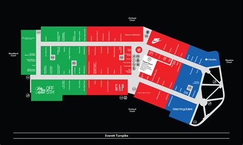 Center Map For Merrimack Premium Outlets® - A Shopping Center In Merrimack, NH - A Simon Property