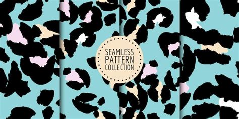 Premium Vector | Leopard spots seamless pattern collection