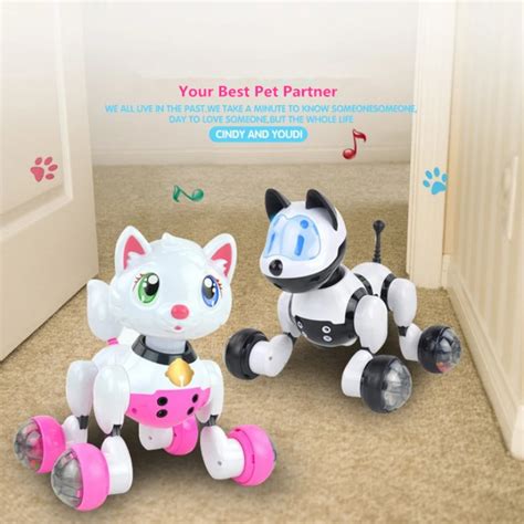 Educational intelligent Voice Control Electric Pet Cat Dog Toy Robot Dog Robot Cat Baby Kids Toy ...