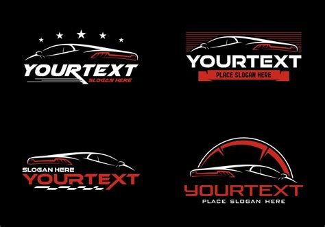 Vector Abstract Sport Car Silhouette Logo Set 3480568 Vector Art at Vecteezy