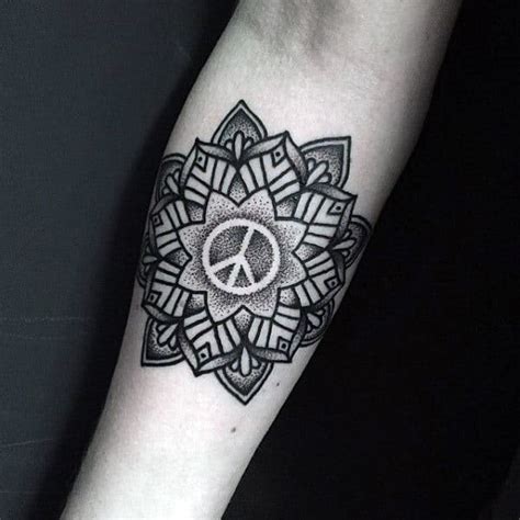 70 Peace Sign Tattoos For Men - Symbolic Ink Design Ideas