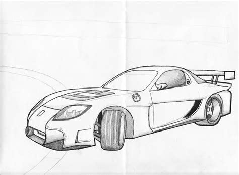 Mazda Rx7 Drawing at GetDrawings | Free download