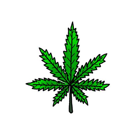 Pot Leaf Drawing Simple - Mariiana-blog