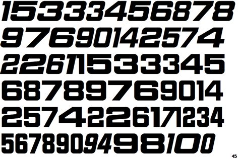 Identifont - Sport Numbers