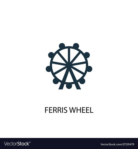 Ferris wheel icon simple element Royalty Free Vector Image