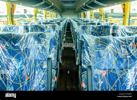 interior design of a brand new bus Stock Photo - Alamy