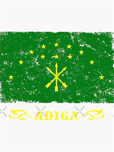 "Circassian Flag,adiga." Sticker for Sale by ShadiAdiga | Redbubble