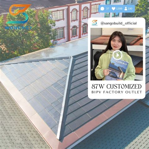 High Efficiency 3kw 5kw Home Solar Roof Tiles Photovoltaic System Solar Roof Tiles - China ...