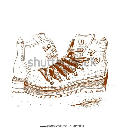 Hiking Boots Vector Illustration Stock Vector (Royalty Free) 787049053