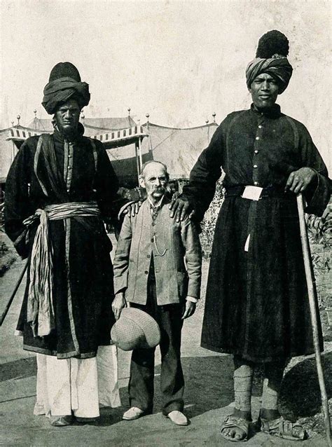 The Two Kashmir Giants Posing with the American Photographer James ...