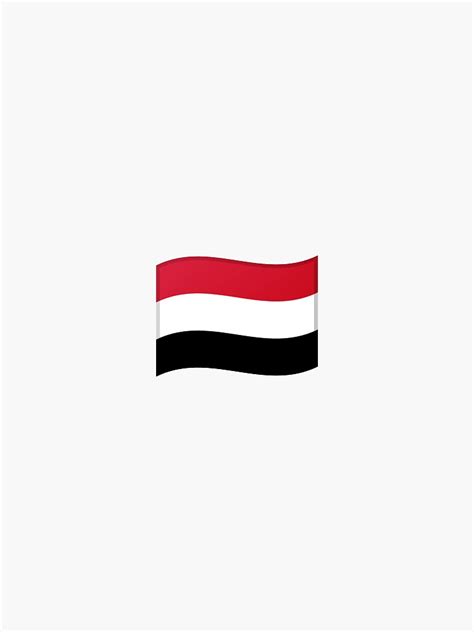 "Yemen flag emoji" Sticker for Sale by Stickypegatinas | Redbubble