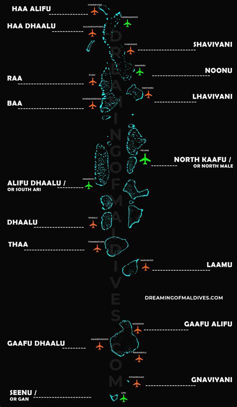 List of all Maldives Airports and their respective Atolls Updated + Maps