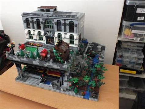 LEGO MOC Batman Batcave and Wayne Mansion with Power Functions by morphious | Rebrickable ...