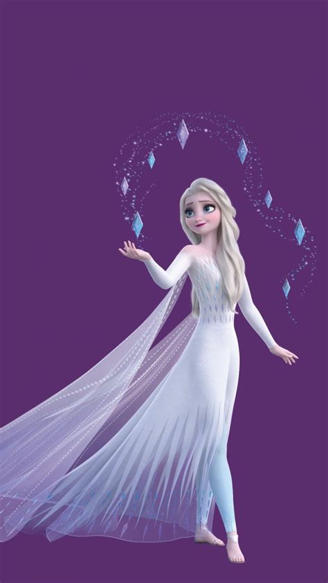 Frozen 2 hd wallpaper Elsa white dress hair down mobile | Wallpaper iphone disney princess ...