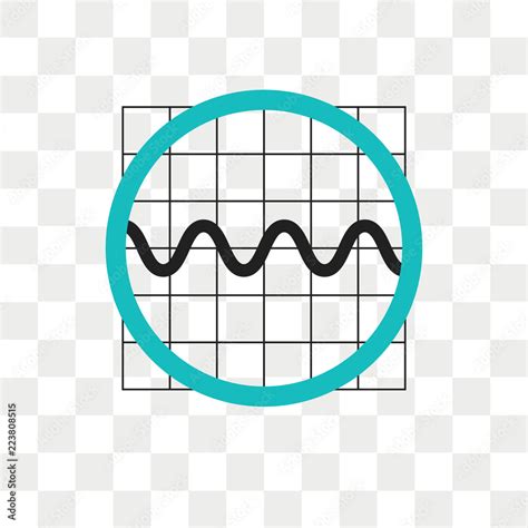 Sine wave graphic vector icon isolated on transparent background, Sine ...