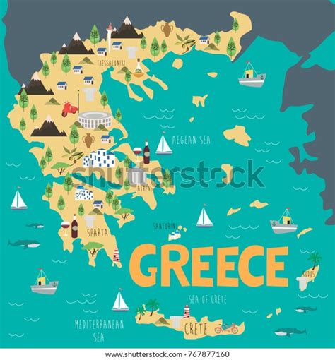 1,281 Cartoon Map Greece Images, Stock Photos & Vectors | Shutterstock