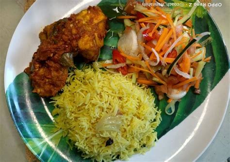 Resipi Nasi minyak + ayam masak merah Healthy version oleh Wani Rahim - Cookpad