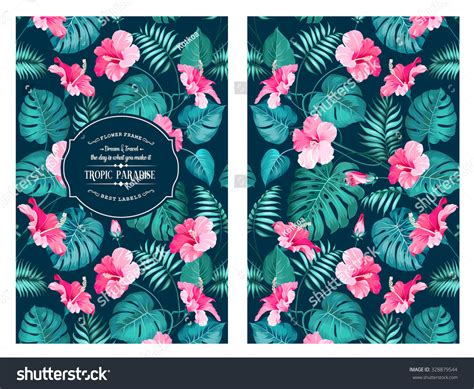 Tropical Flower Pattern On Book Cover Stock Vector 328879544 - Shutterstock