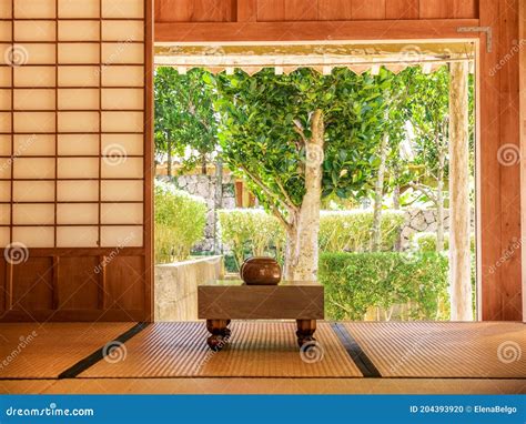 Interior of a Traditional Japanese Wooden House. Stock Photo - Image of interior, antique: 204393920