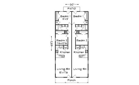 14 Narrow Lot Duplex House Plans Ideas - House Plans | 21345