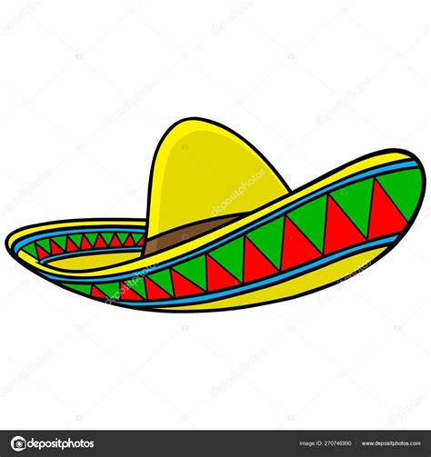 Sombrero Cartoon Illustration Mexican Sombrero Stock Vector by ...