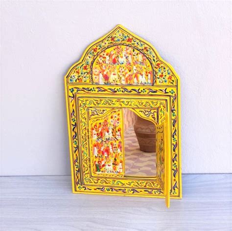 Moroccan Wall Mirror Arch Mirror Wall Decor Hand Painted - Etsy