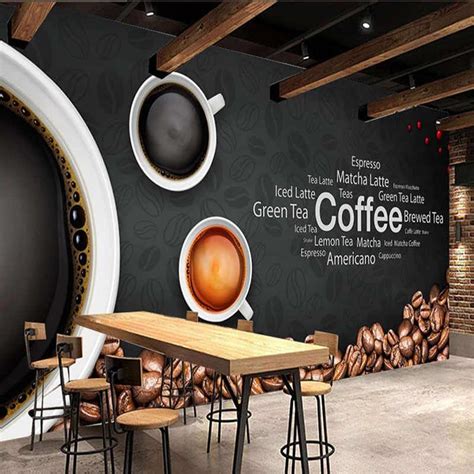 Custom Wall Mural 3D Creative Beverage Juice Art Wall Painting Bar ...