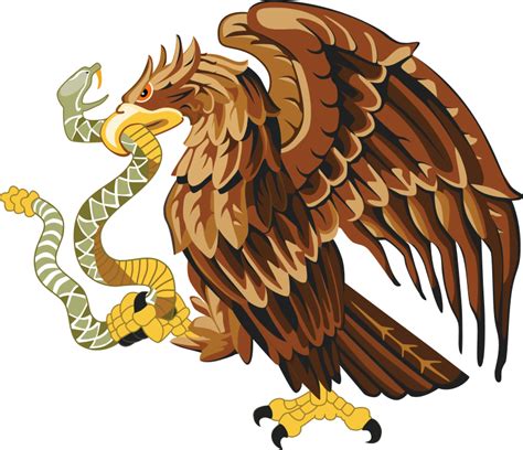 Golden eagle with snake - Openclipart