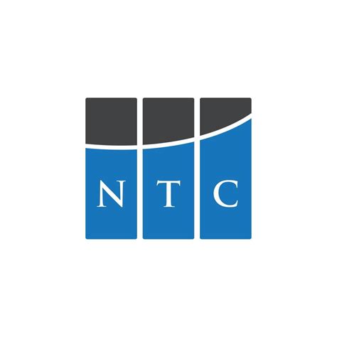 NTC letter logo design on WHITE background. NTC creative initials letter logo concept. NTC ...