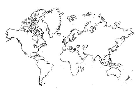 World Map Outline Labeled