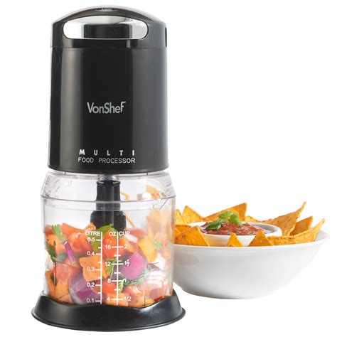 VonShef Food Chopper Processor Mini Electric Kitchen 250W Mixer Blender ...