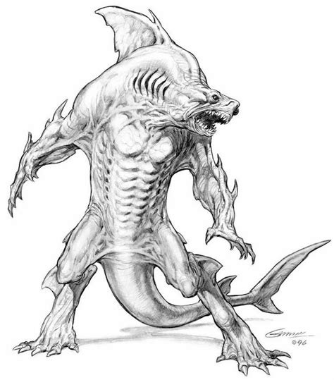 Human-Shark Hybrid by Kerry Gammill by Hyb1rd-1982 on DeviantArt