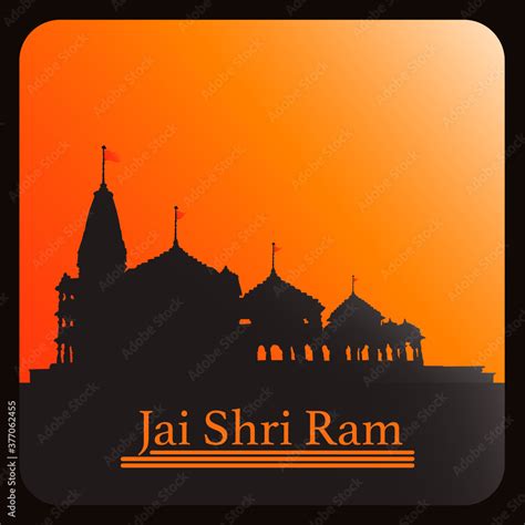 Ram mandir,Jai Shree Ram religious of Indian Temple Stock Vector | Adobe Stock