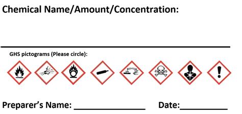 Chemical Container Labels - University of Houston