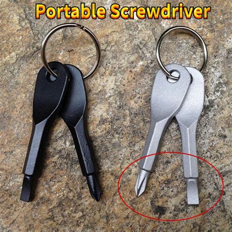 Portable Screwdriver Keychain 4-in-1 Multifunction Set Nut Driver Hex ...