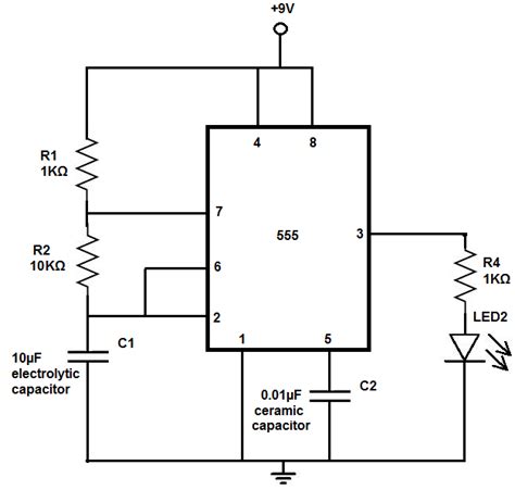 Simple 12v Led Flasher Circuit Diagram