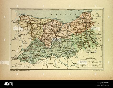 Calvados map hi-res stock photography and images - Alamy