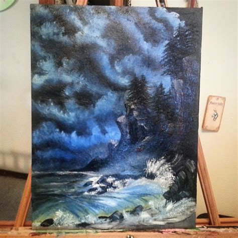 Inspired by #9 Evening Seascape by bob ross by LaShink on DeviantArt