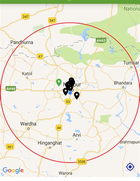 50 Mile Radius Map - United States Map