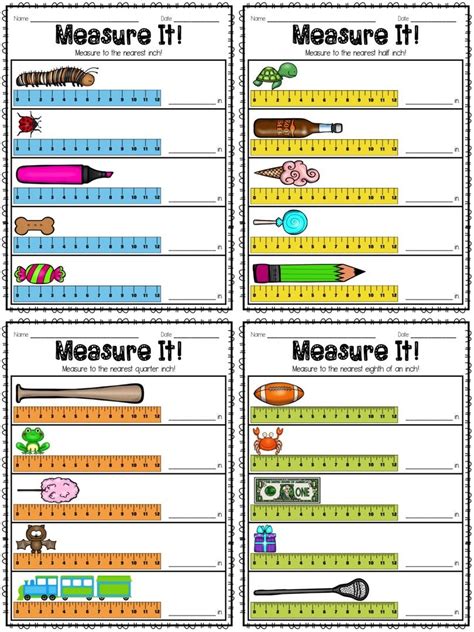 Measurement In Inches Worksheets Inches On Ruler